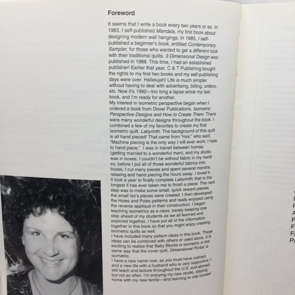 Isometric Perspective Baby Blocks Dimensional Design Quilts Pattern Paperback - Picture 4 of 11